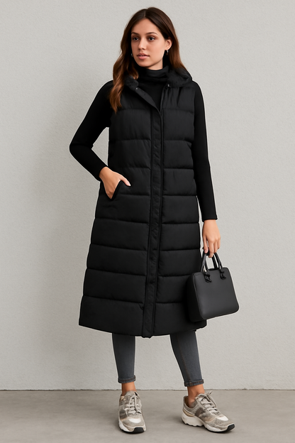 Shapely True™ Long Puffer Vest – Warmth Meets Style