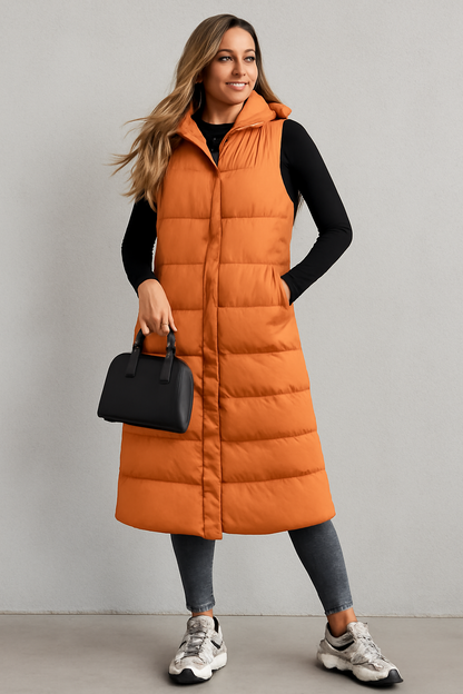 Shapely True™ Long Puffer Vest – Warmth Meets Style